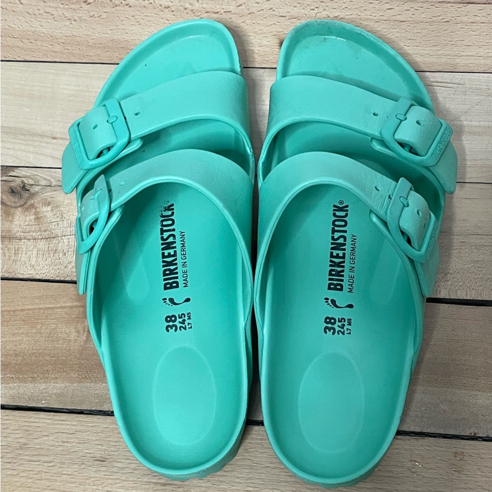 Birkenstock rubber sandals. Great used condition! Size 38.